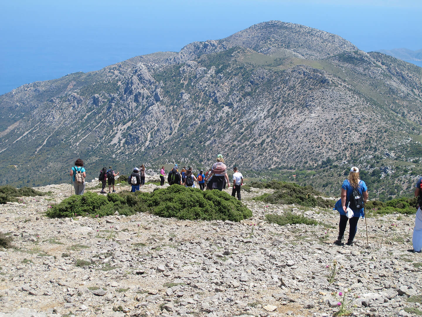 Hiking in Pelinaio mountain in north Chios